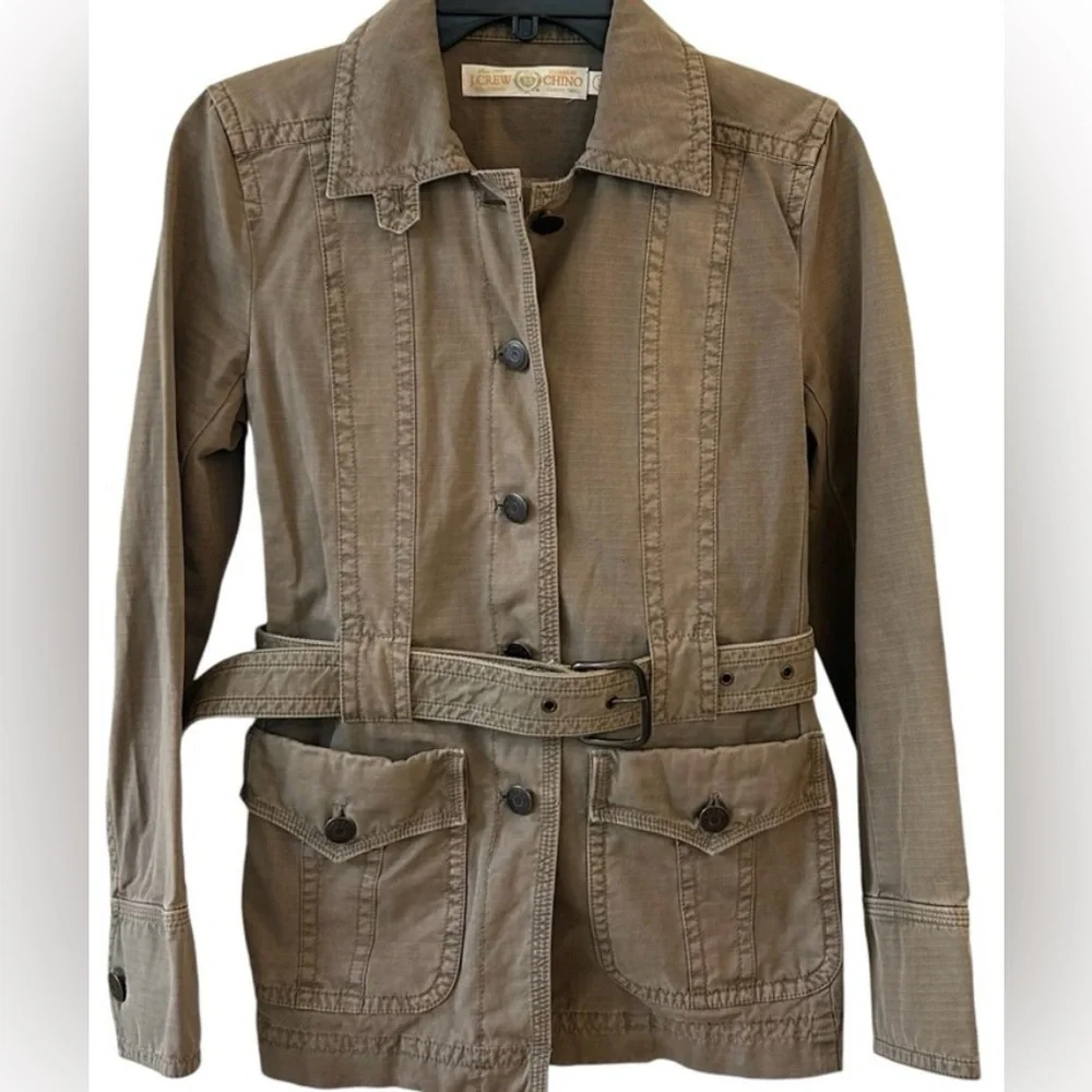 Jcrew Chino khaki green Military jacket size small - Picture 1 of 5